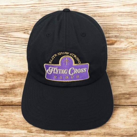 Flying Cross Ranch Elite Show String Strapback Cap Trucker Baseball Riding Hat - Picture 1 of 14